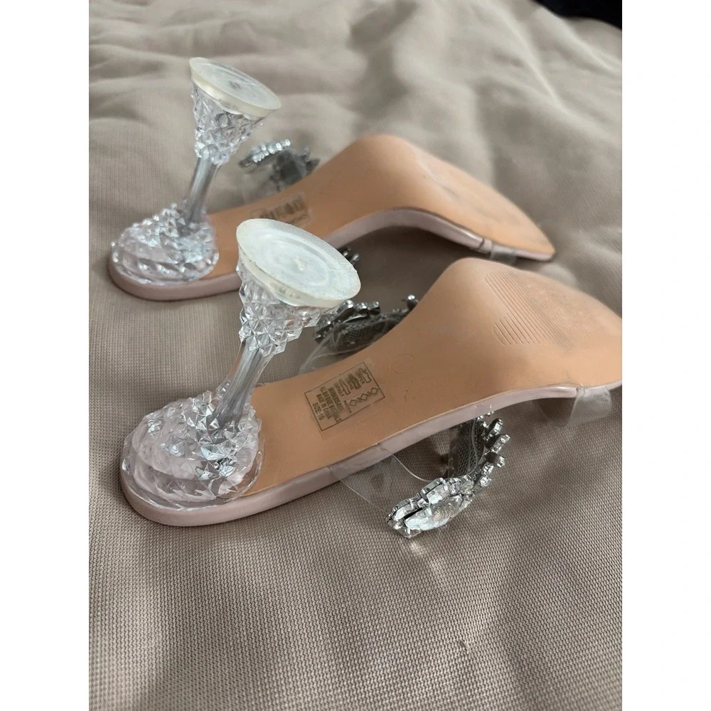 AZALEA WANG Wedding Sandals in Nude Women's Size 10 Narrow width